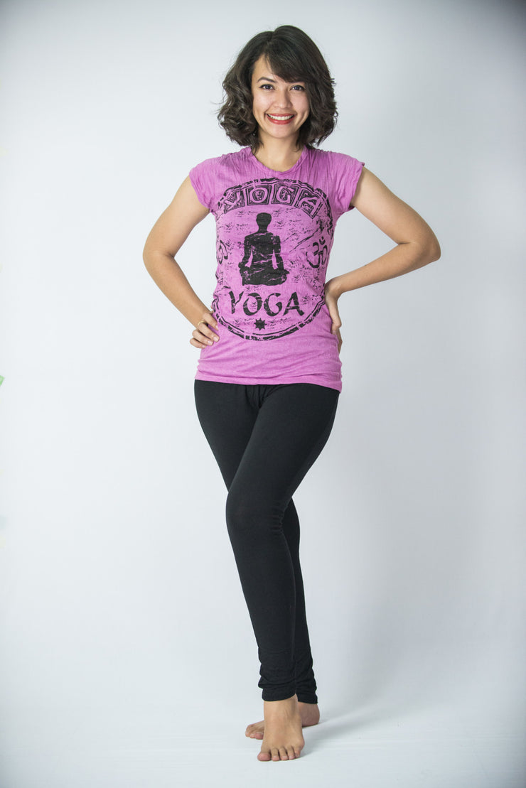 Womens Infinitee Yoga Stamp T-Shirt in Pink
