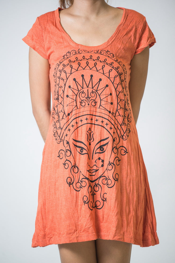 Womens Durga Dress in Orange