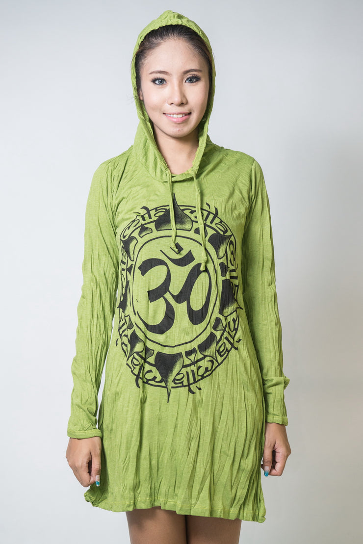 lime green hoodie dress Wholesale Sure Design Women's Tree Of Life Hoodie Dress Lime