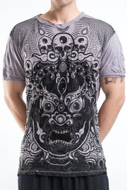 Mens Face Giant T-Shirt in Gray