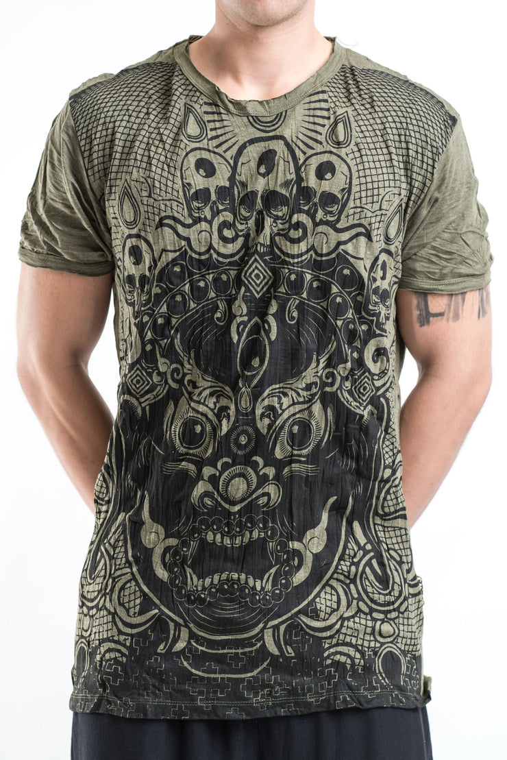 Mens Face Giant T-Shirt in Green