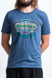 Vintage Style Beerlao Beer T-Shirt in Denim Blue