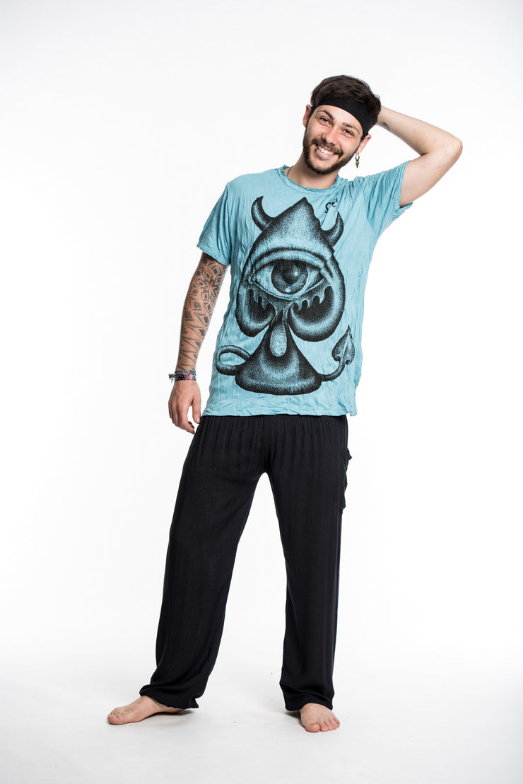 Mens Spades Eye T-Shirt in Turquoise