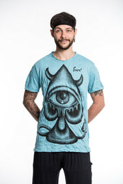 Mens Spades Eye T-Shirt in Turquoise