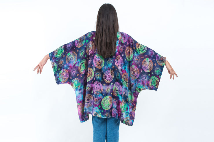 Tie Dye Om Kimono Cardigan in Stellar