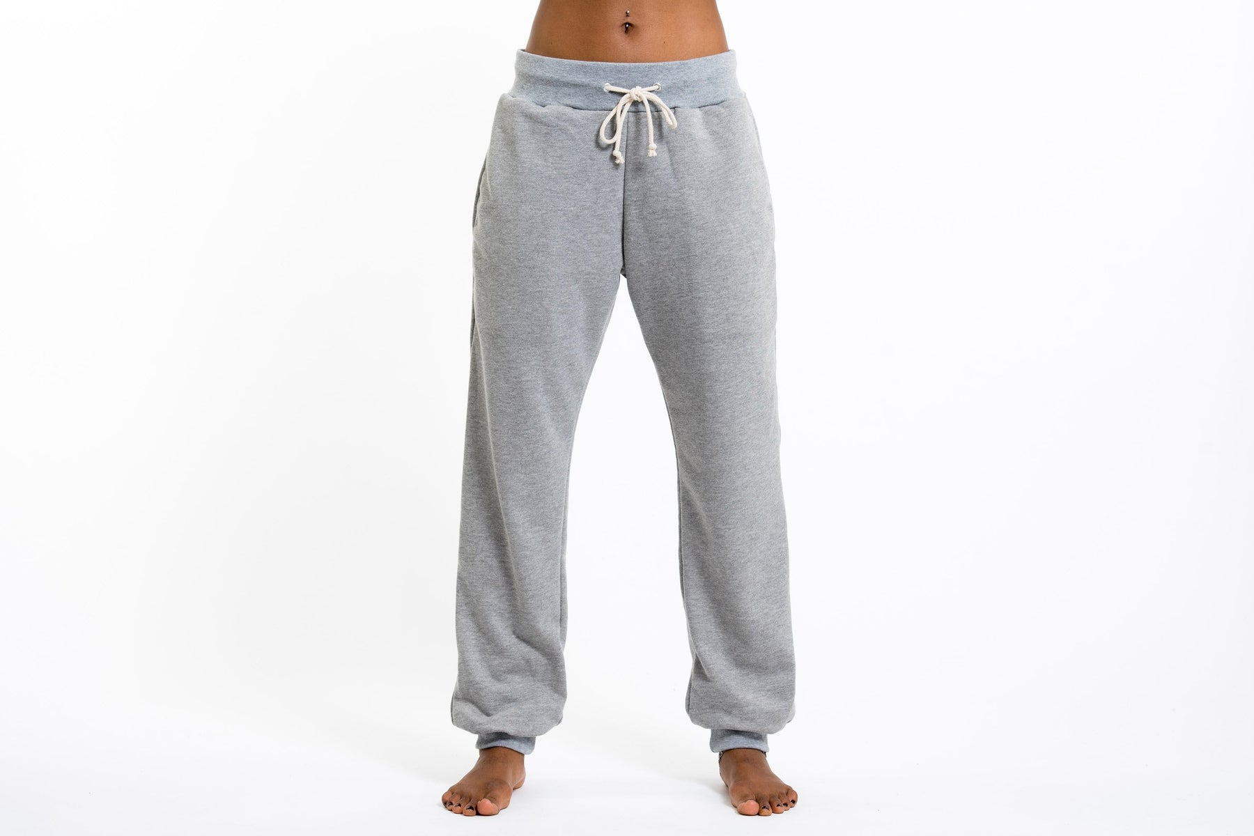 Sure Design Unisex Terry Pants with Aztec Pockets in Gray