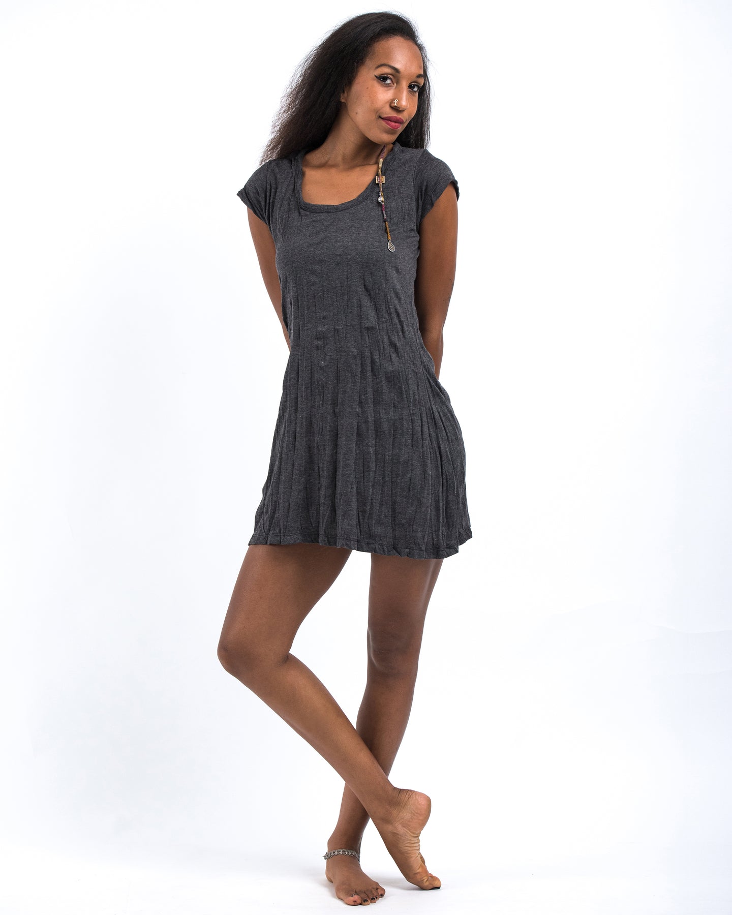 sure design dresses Sure Design Womens Solid Color Dress in Black