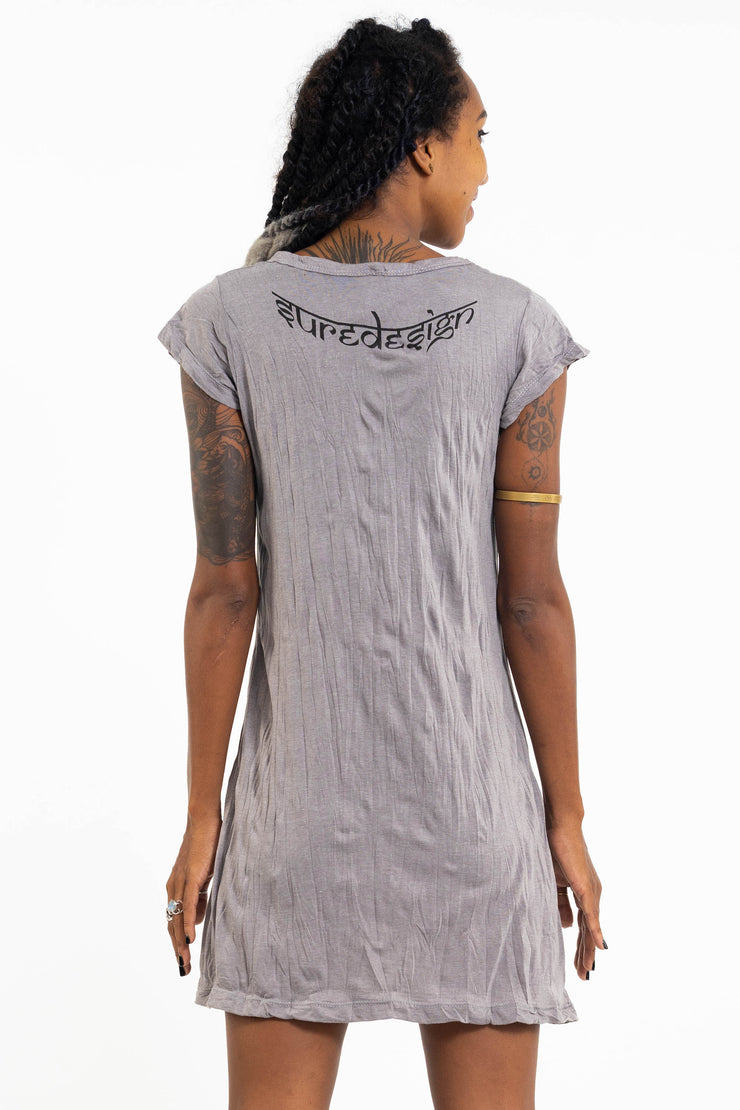 Womens Space Man Dress in Gray
