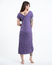 Womens Lotus Om V Neck Long Dress in Purple