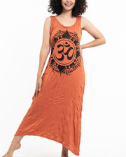 Womens Infinitee Om Long Tank Dress in Orange
