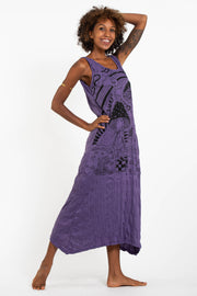Womens Magic Mushroom Long Tank Dress in Purple