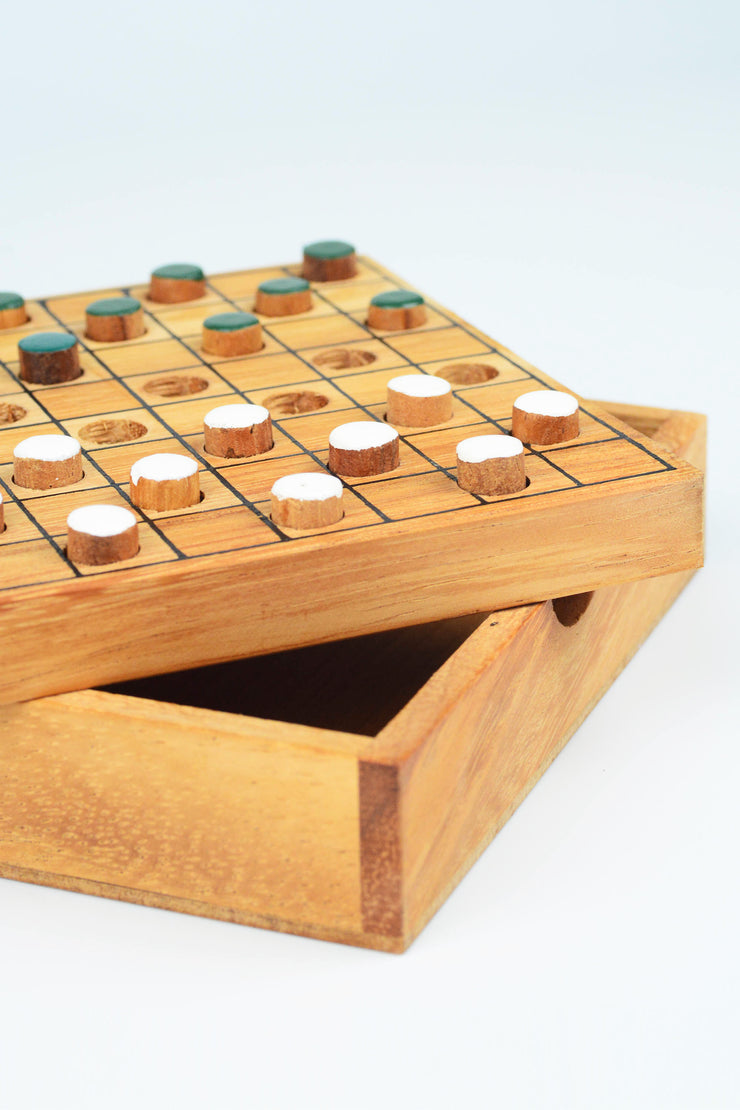 Hand Crafted Mini Wood Checkers