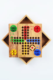 Hand Crafted Mini Wood Ludo