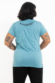 Plus Size Womens Magic Mushroom T-Shirt in Turquoise