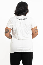 Plus Size Womens Magic Mushroom T-Shirt in White
