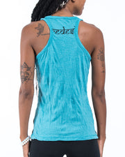 Womens Tree of Life Tank Top in Turquoise