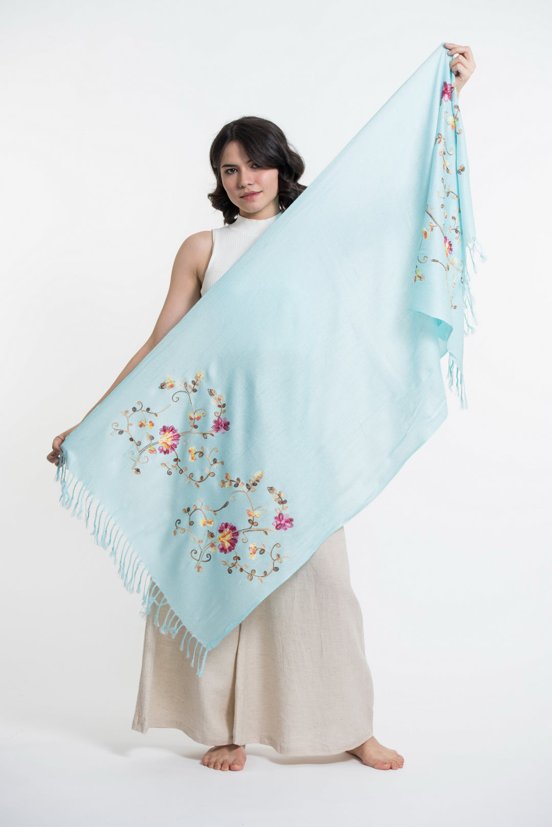 Navy Blue Dress Blue Shawl Wrap For Wedding ODAWA Ceramics Blue Scarf  Women's Scarf Pashmina Shawls