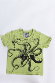 Kids Octopus T-Shirt in Lime