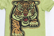 Kids Baby Tiger T-Shirt in Lime