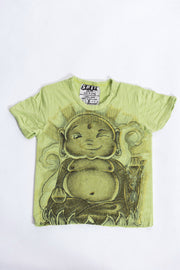 Kids Baby Buddha T-Shirt in Lime