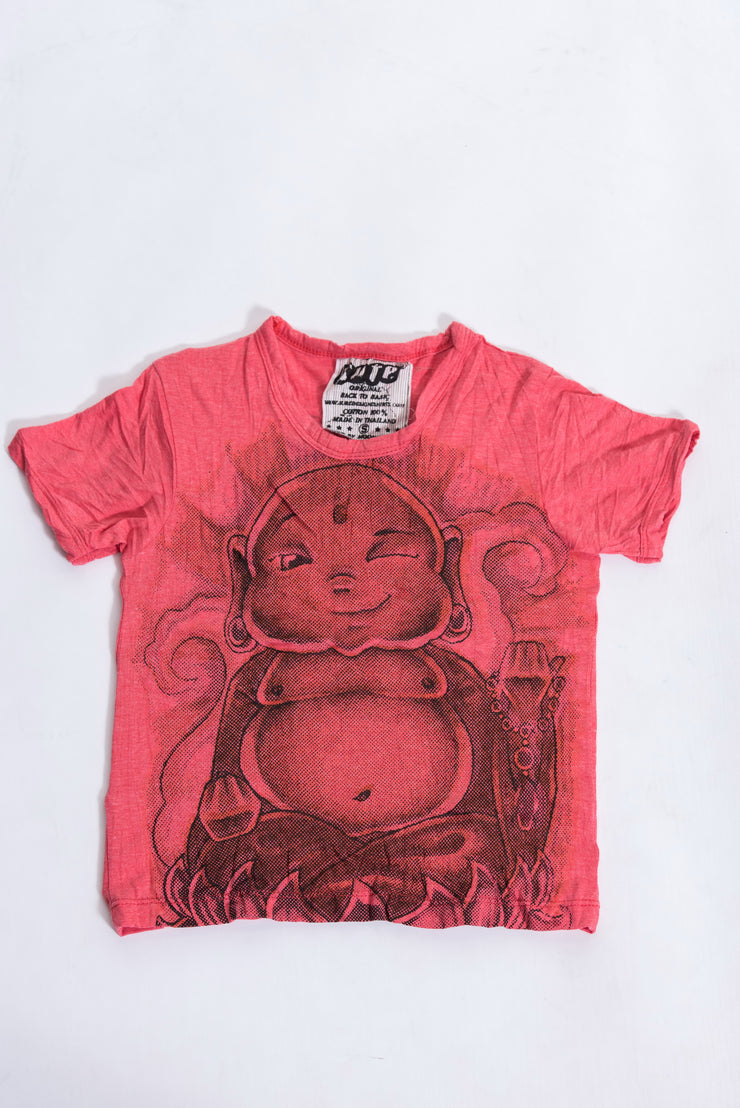 Kids Baby Buddha T-Shirt in Red