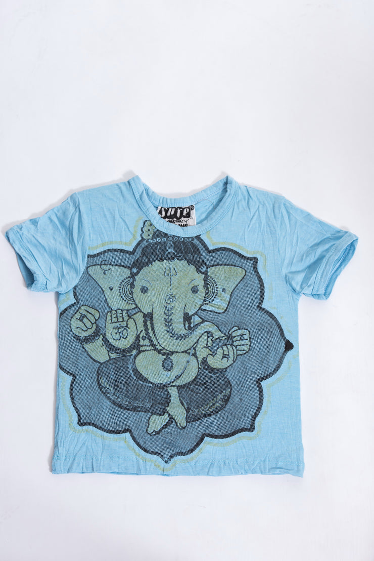 Kids Baby Ganesh T-Shirt in Light Blue